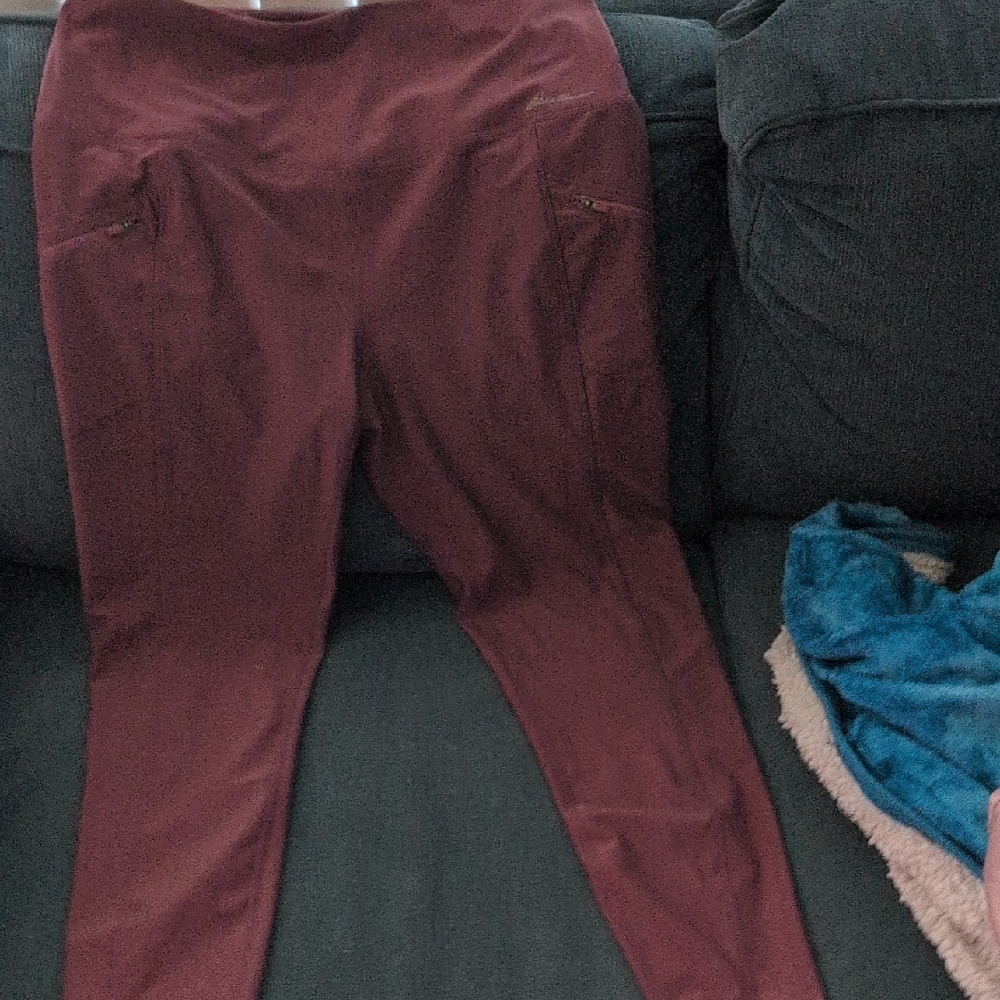 Eddie Bauer Burgundy Leggings